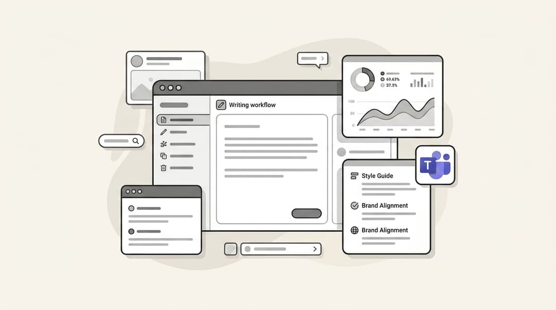 Imagen de banner para Reseña de Writer.com para equipos 2026: IA Agéntica vs Grammarly