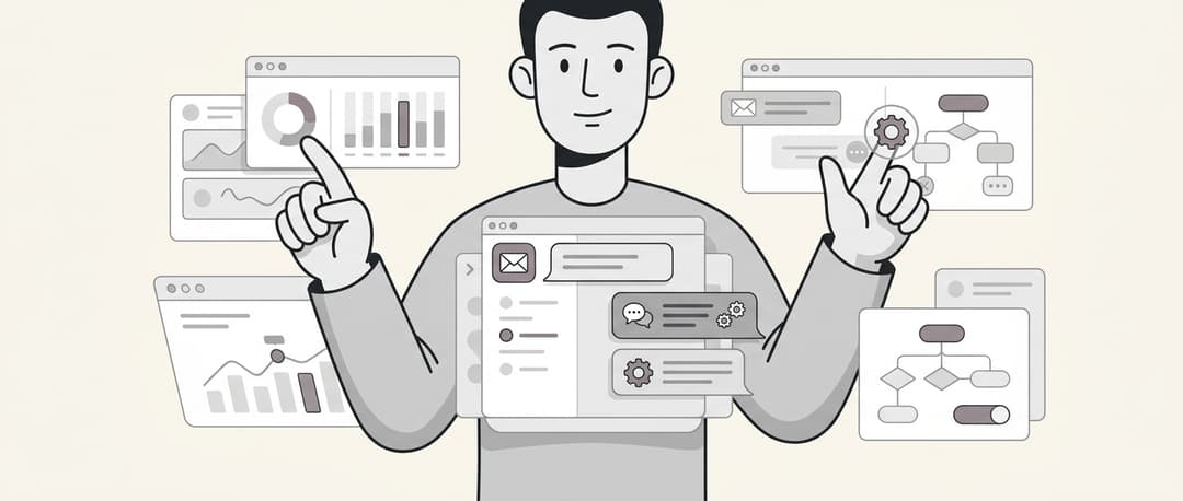 Image de bannière pour l'IA pour l'automatisation de la communication client : Le guide complet pour 2026