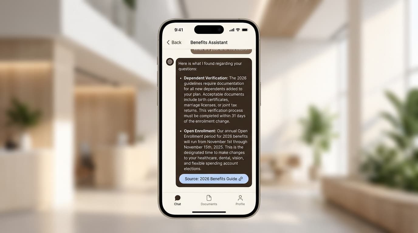 En fournissant des réponses claires et citées aux questions complexes sur les régimes, les assistants IA renforcent la confiance et réduisent les frictions administratives.