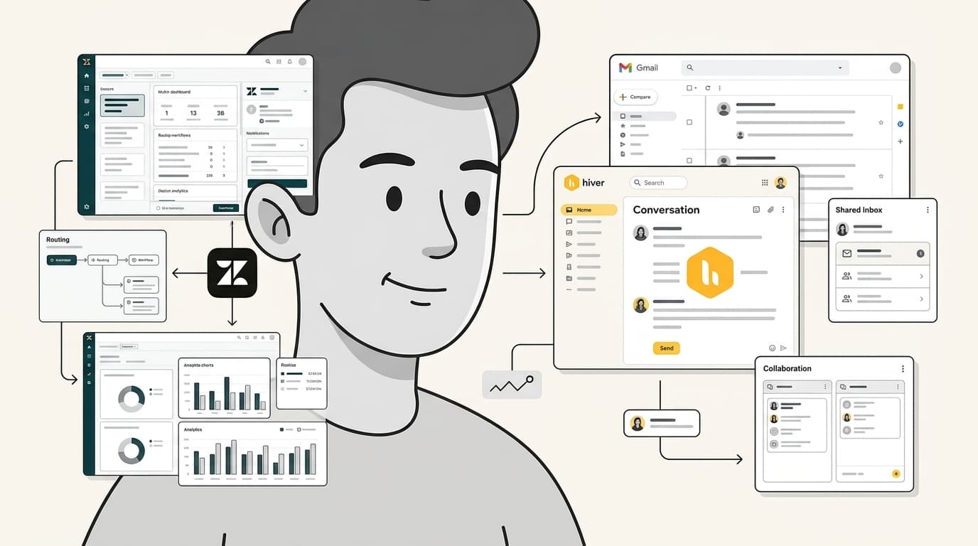 Banner image for Zendesk vs Hiver in 2026: Which helpdesk is right for you?