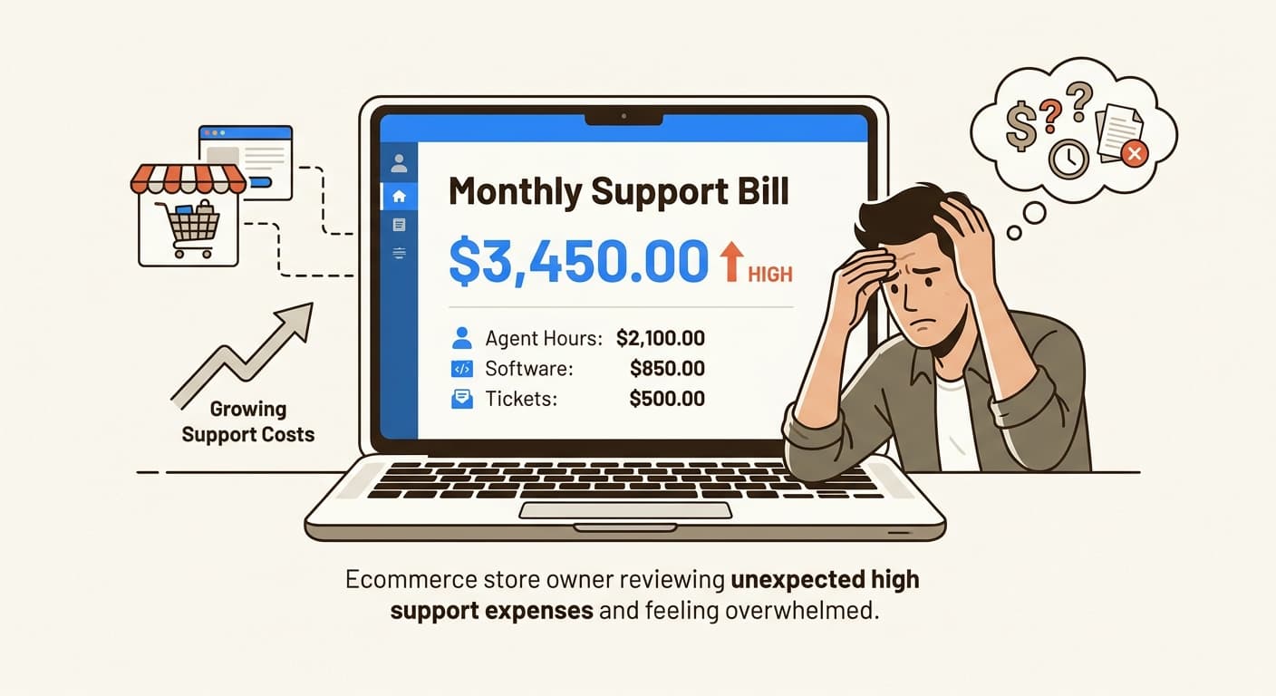 Support-Kosten können schnell explodieren, wenn Ihr Shopify-Shop skaliert.