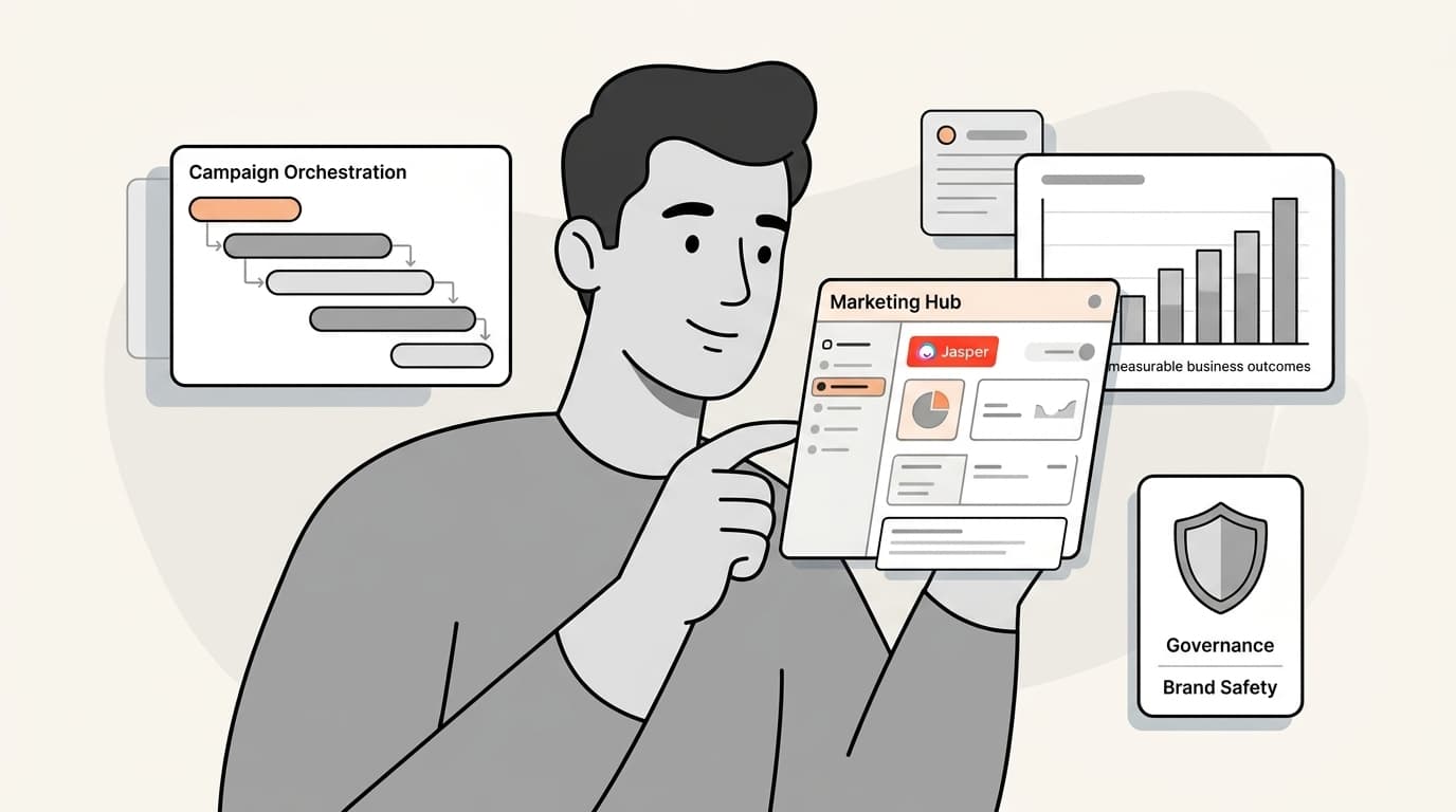 Image de bannière pour Jasper AI en 2026 : Est-ce toujours le meilleur hub marketing ?