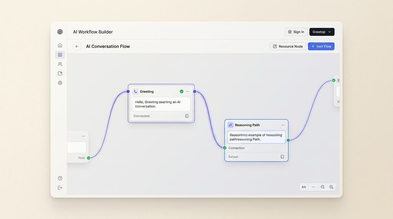 Ada’s no-code Bot Builder allows teams to design complex reasoning paths without writing a single line of code.