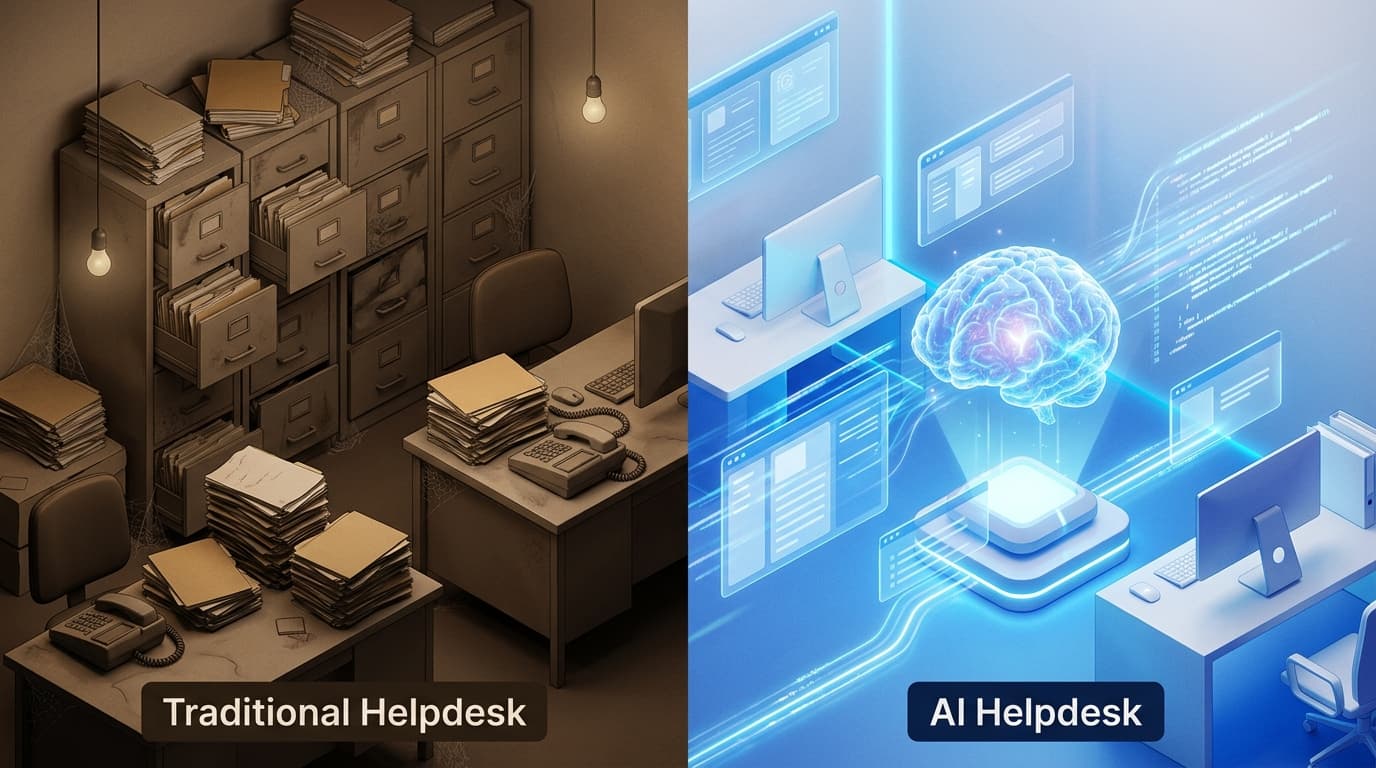 AI helpdesks transform support from manual document tracking into autonomous, intelligent resolution.