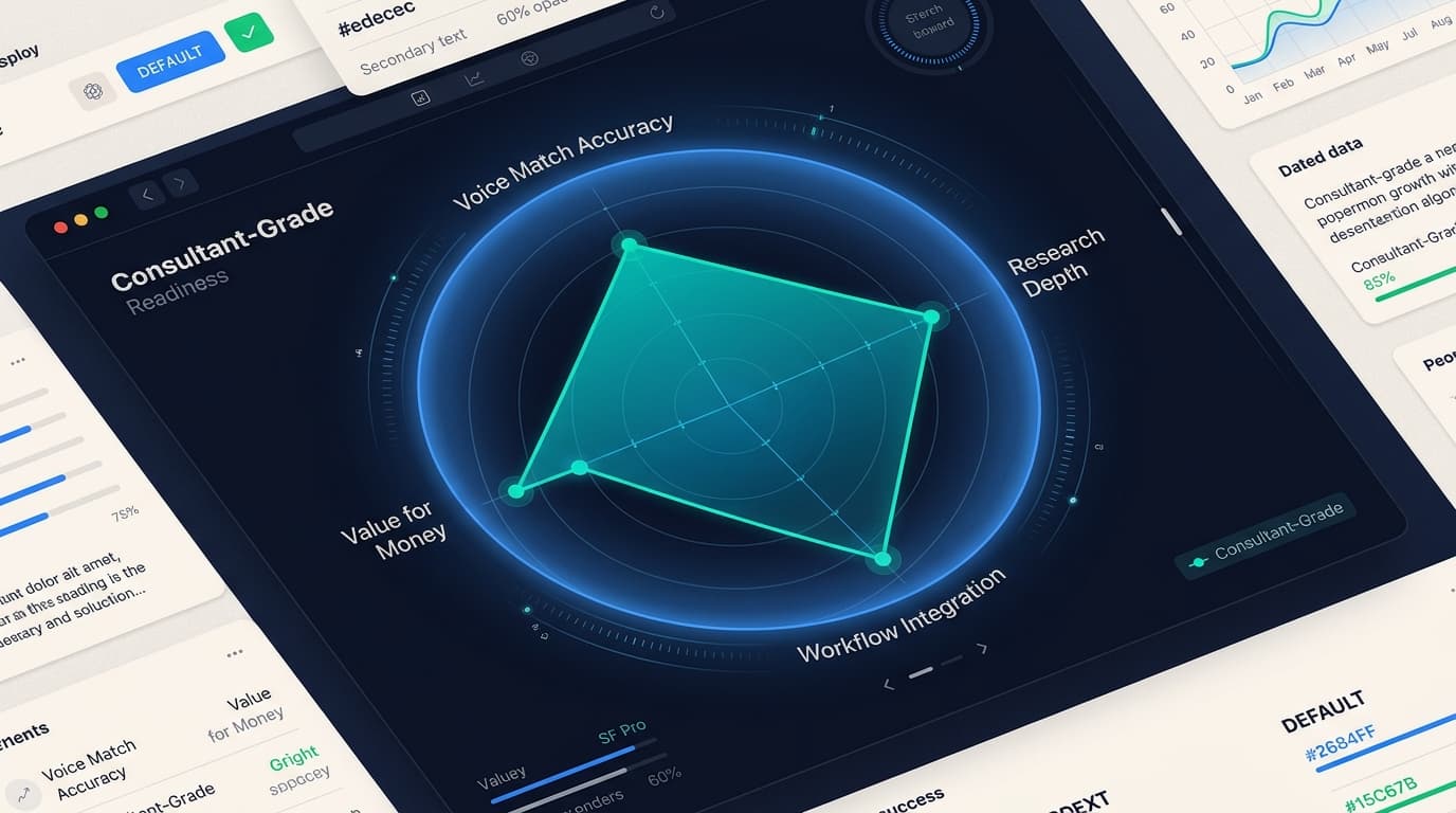 Our evaluation framework prioritizes the four pillars essential for turning AI into a high-performing consulting teammate.