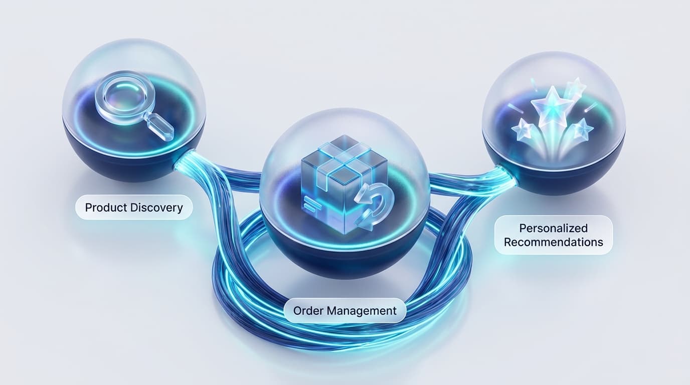 Modern AI agents integrate product discovery, logistics, and personalization into a single customer experience.