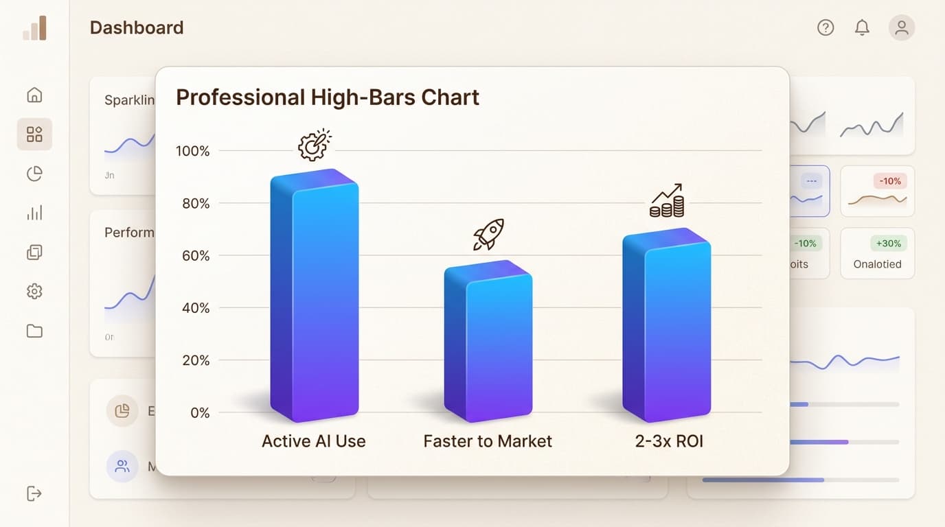 Les données de l'industrie de 2026 mettent en évidence les gains significatifs d'efficacité et de ROI pour les équipes intégrant avec succès l'IA dans leurs flux de travail.