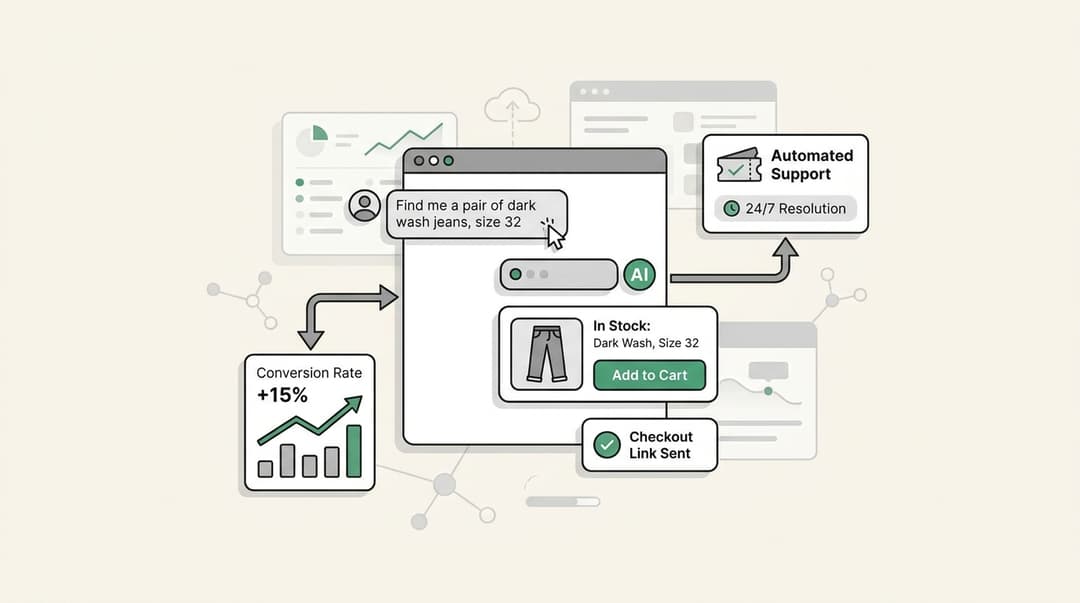 Image de bannière pour Les 7 meilleurs chatbots IA pour l'e-commerce en 2026 : Stimulez les ventes et automatisez le support