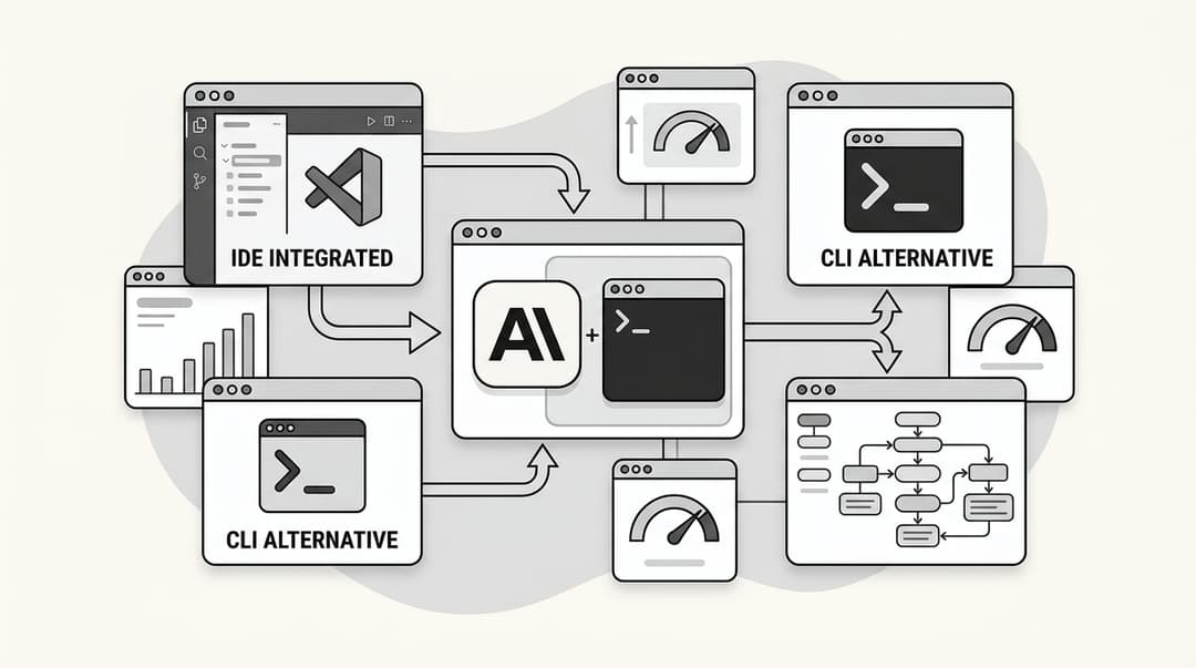 Claude Codeの代替ツール:2026年版AIコーディングエージェントおすすめ7選のバナー画像