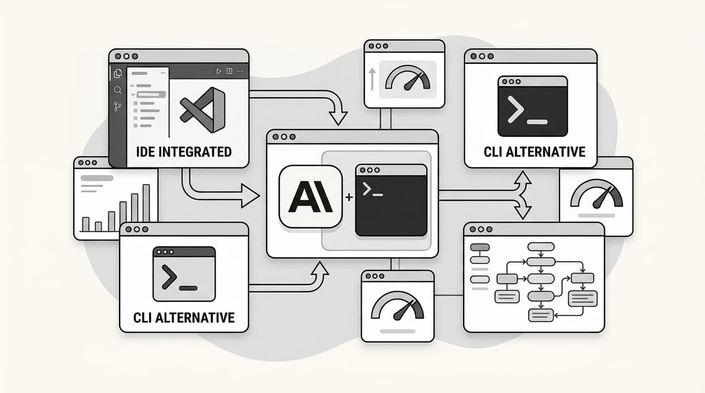 Claude Codeの代替ツール:2026年版AIコーディングエージェントおすすめ7選のバナー画像