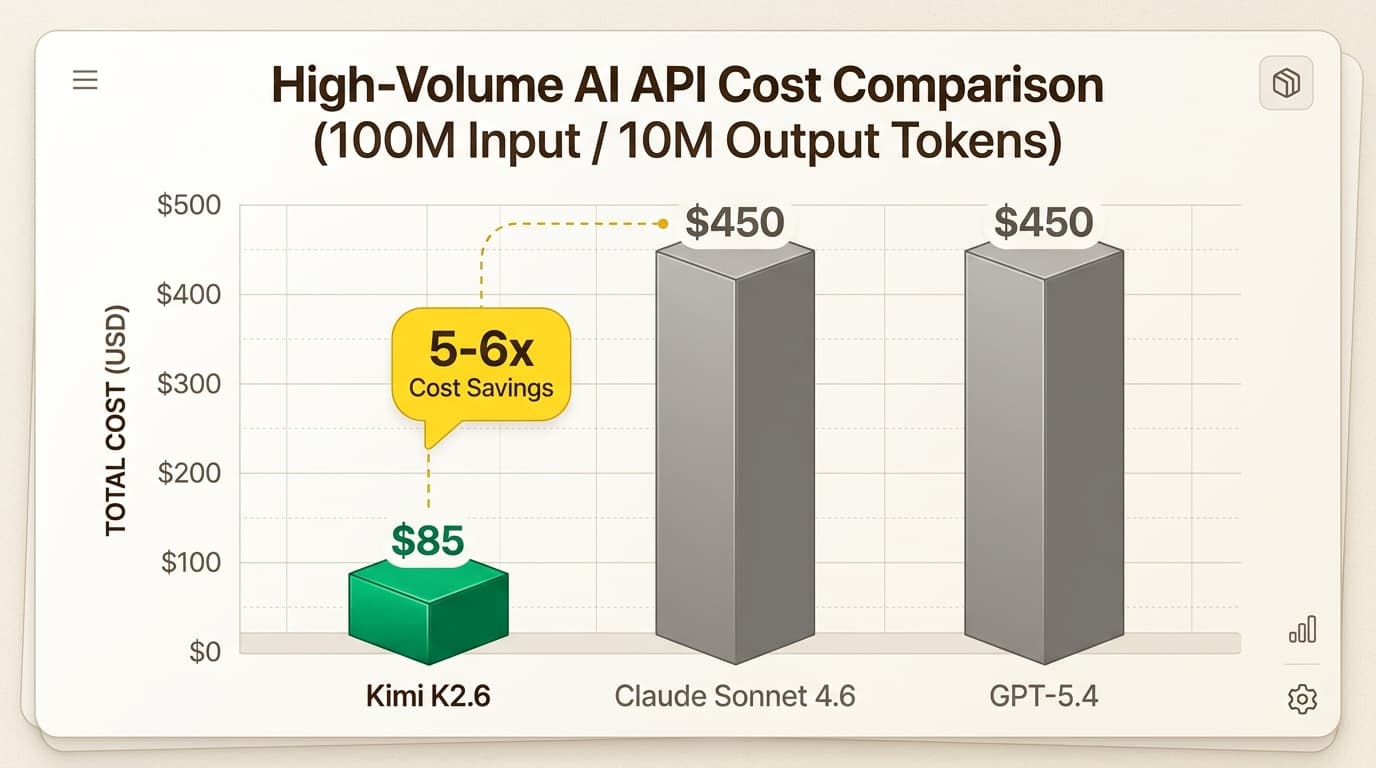 Comparación del modelo de precios de Kimi K2.6 para flujos de trabajo agénticos