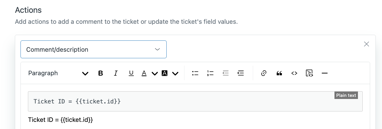 Rich text editor with dynamic placeholders for notification templates