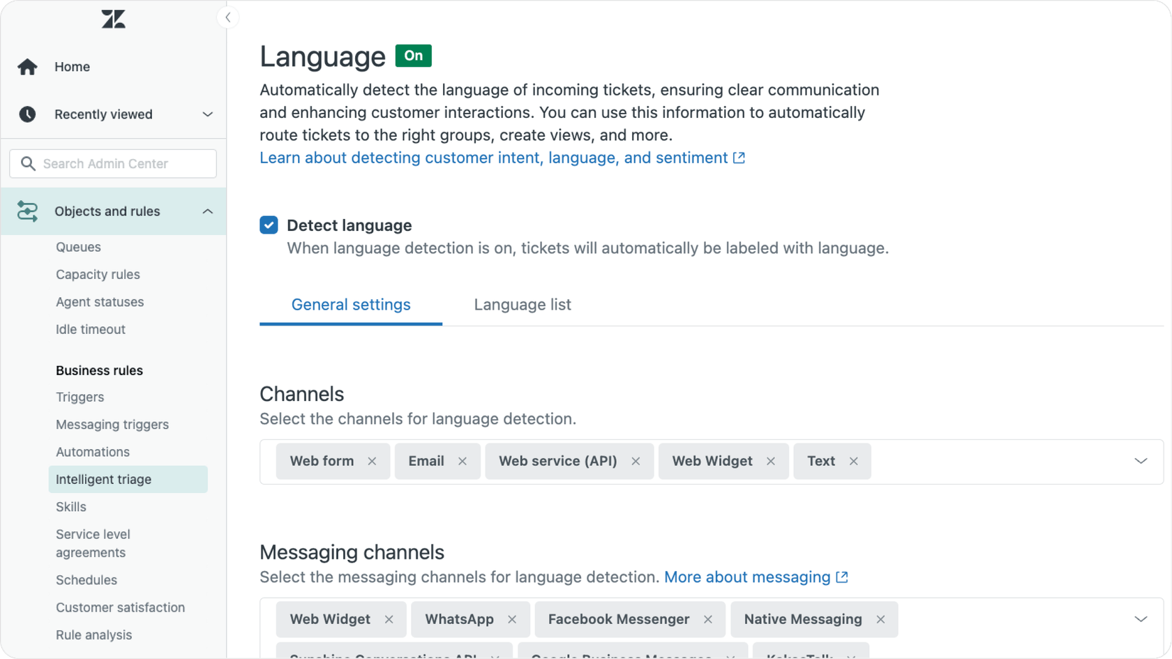 Tableau de bord de triage intelligent eesel AI pour le routage automatisé des tickets.