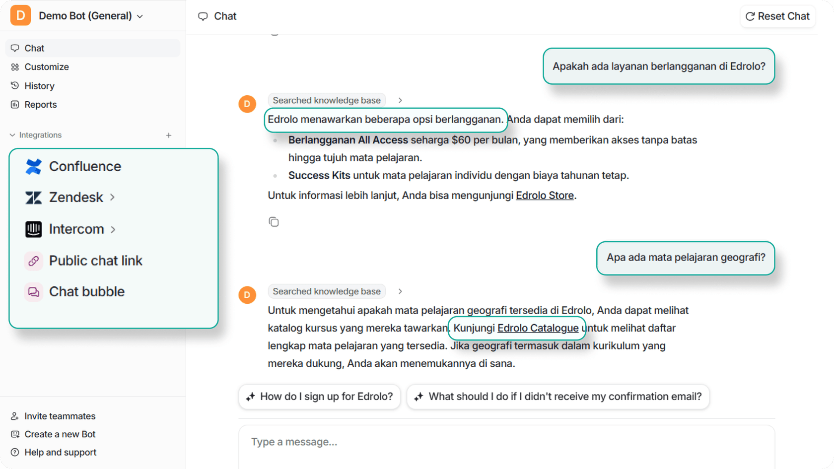 eesel tiene soporte para más de 100 idiomas.