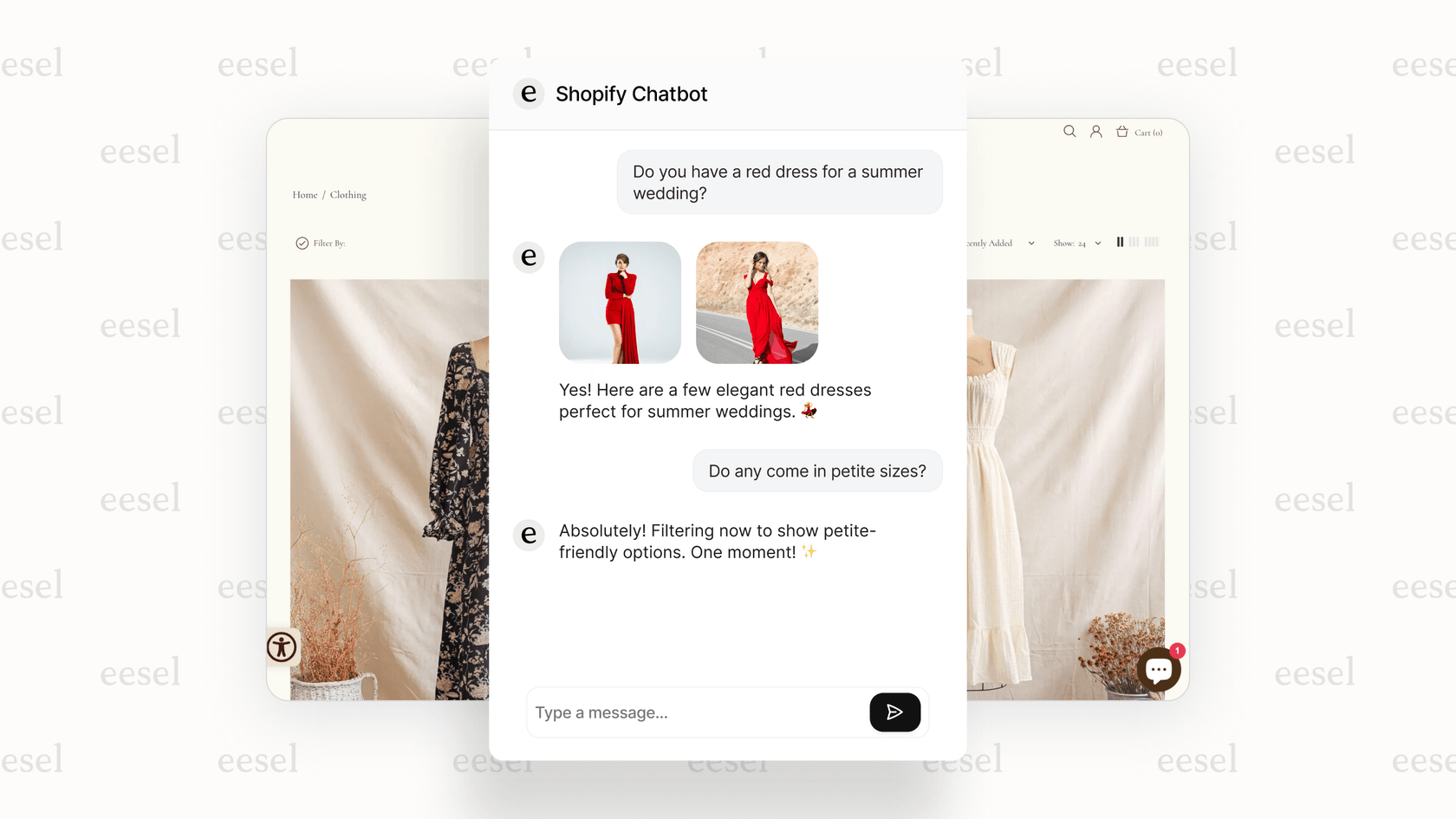 Shopify shopping assistant understands natural language queries.