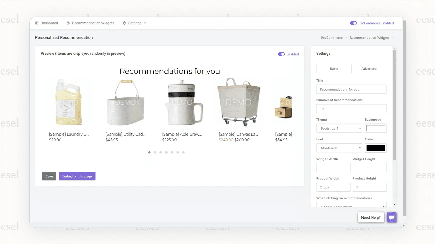 A storefront example of the BigCommerce AI product recommendation engine showing relevant products to a shopper.