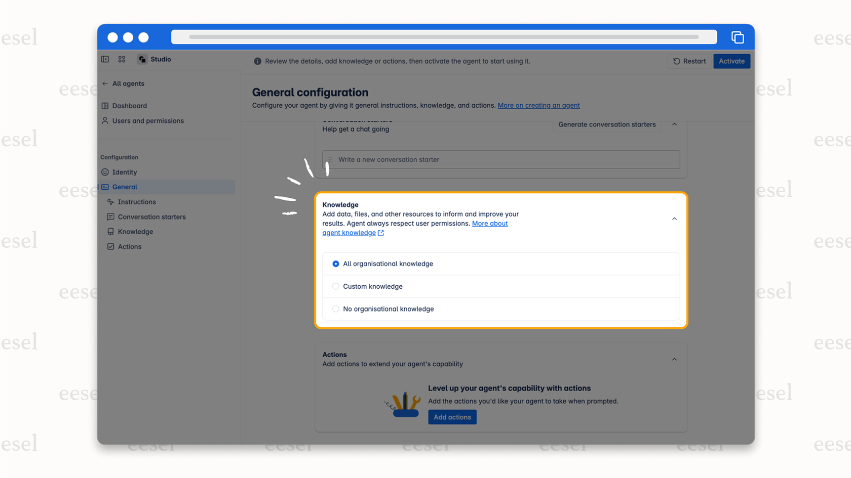 Configuration des sources de connaissances pour les agents Rovo.