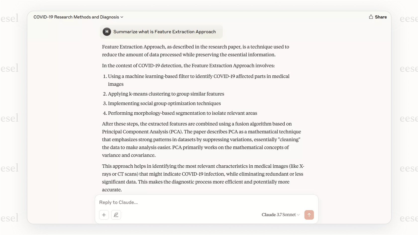 A screenshot showing the large context window of the Claude ChatGPT alternative being used to analyze a lengthy business document.