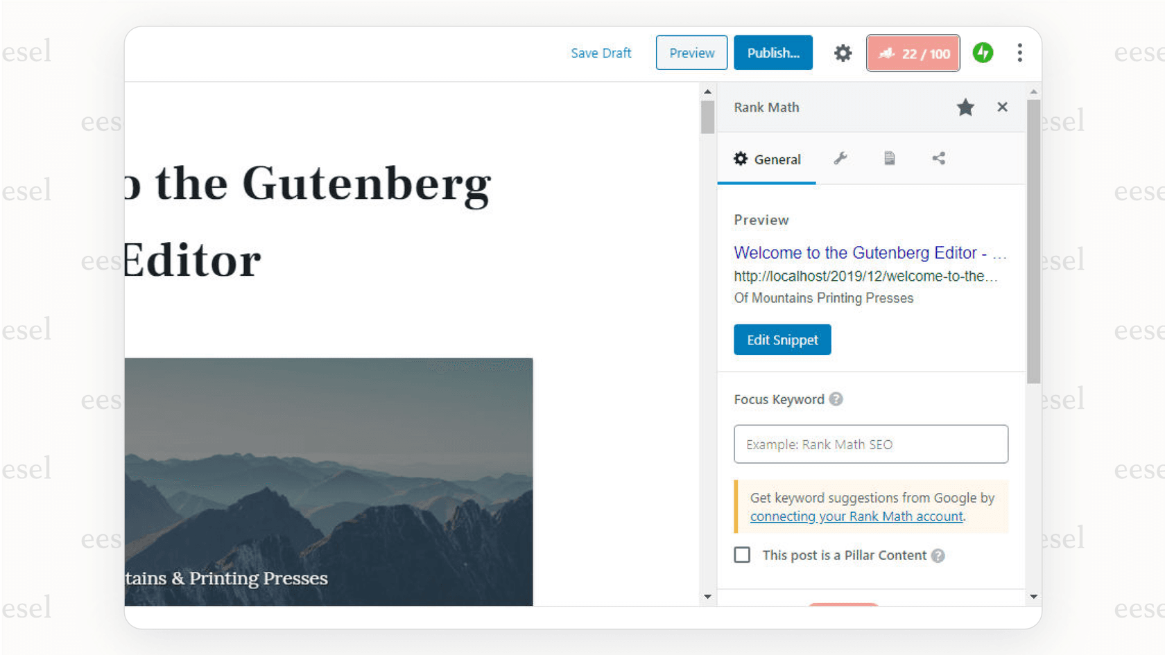 A screenshot of Rank Math