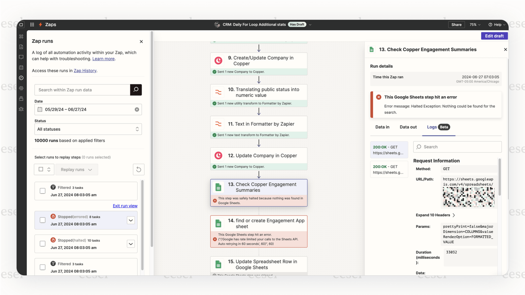 The Zapier workflow editor showing how to create a simple automation for a Discord AI chatbot that posts messages based on triggers from other apps.