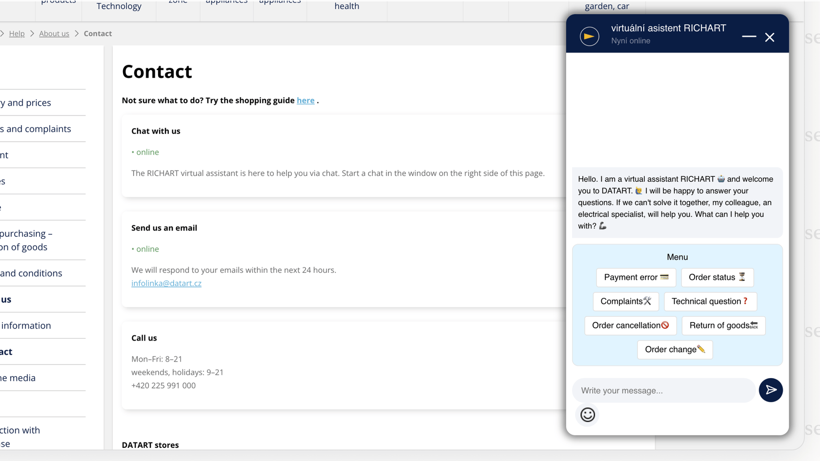Amio WooCommerce AIツールを使用して顧客が商品を検索し、チャット会話内で結果を確認する例。