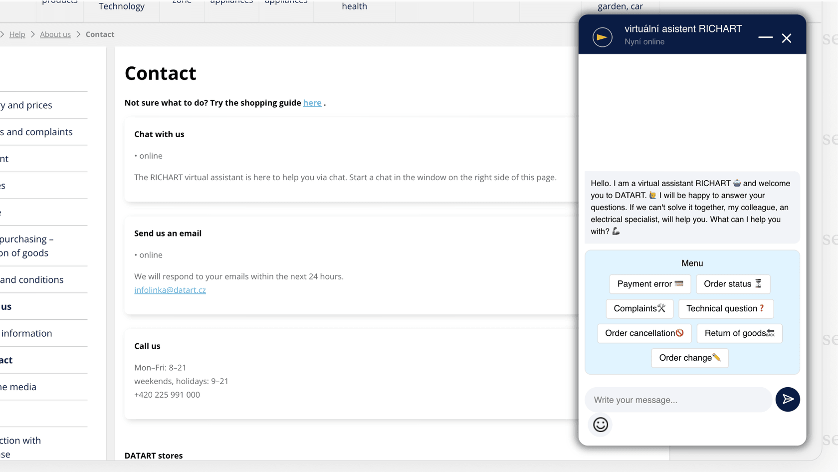 An example of a customer using the Amio WooCommerce AI tool to search for products and see results inside the chat conversation.