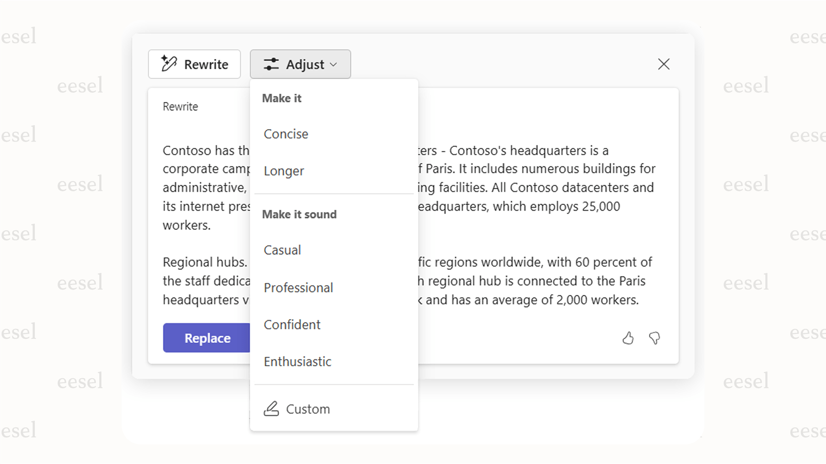 Utiliser Copilot pour réécrire dans Microsoft Teams.