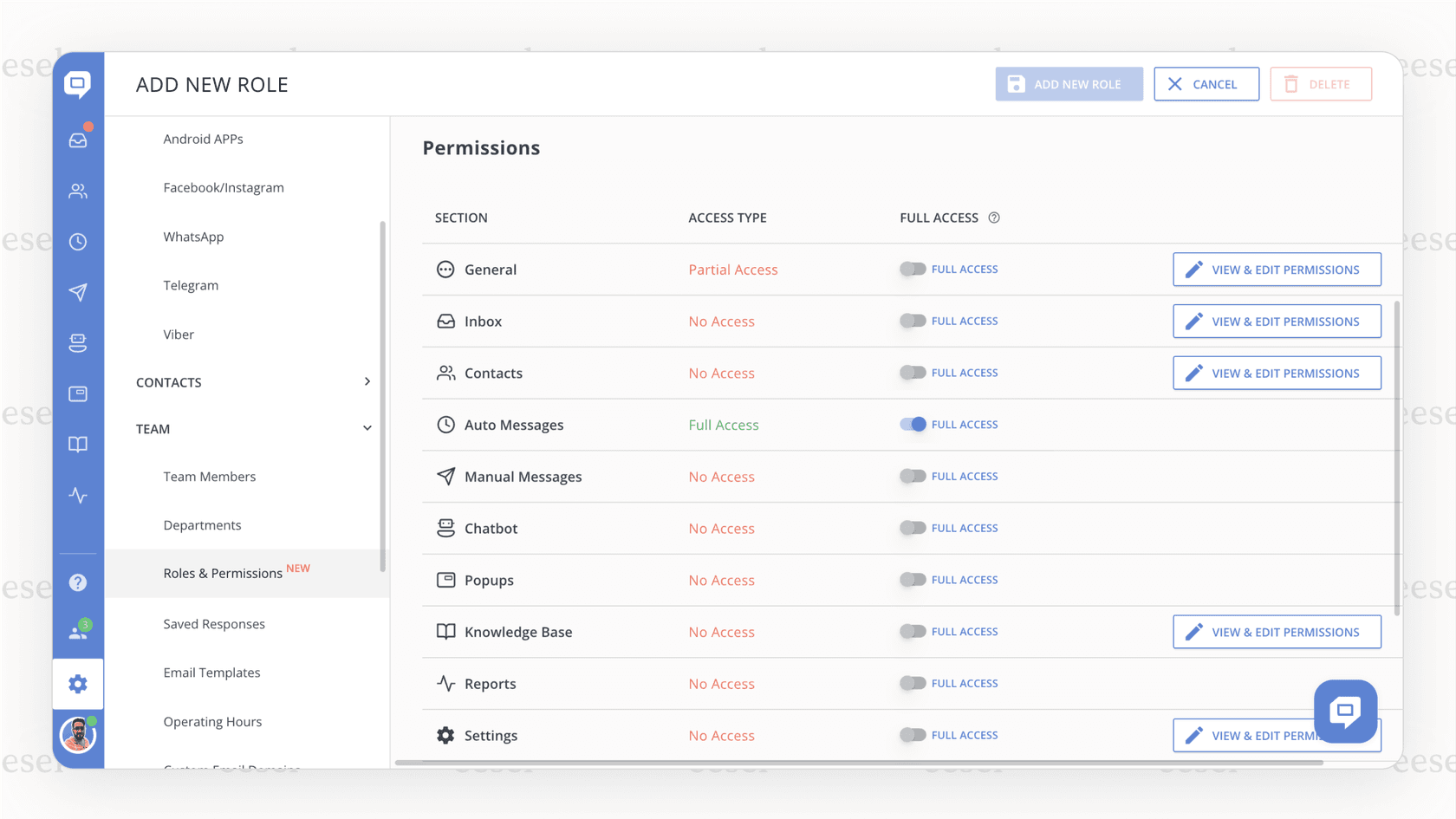 Le forfait Unlimited comprend des fonctionnalités avancées telles que des rôles personnalisés, ce qui s'accompagne d'une augmentation significative des tarifs de HelpCrunch.