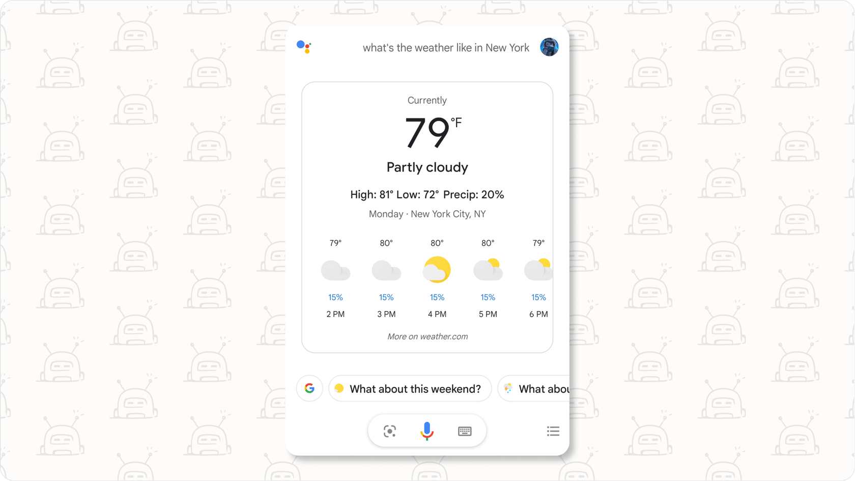 Google Assistant on mobile responding to a voice command.