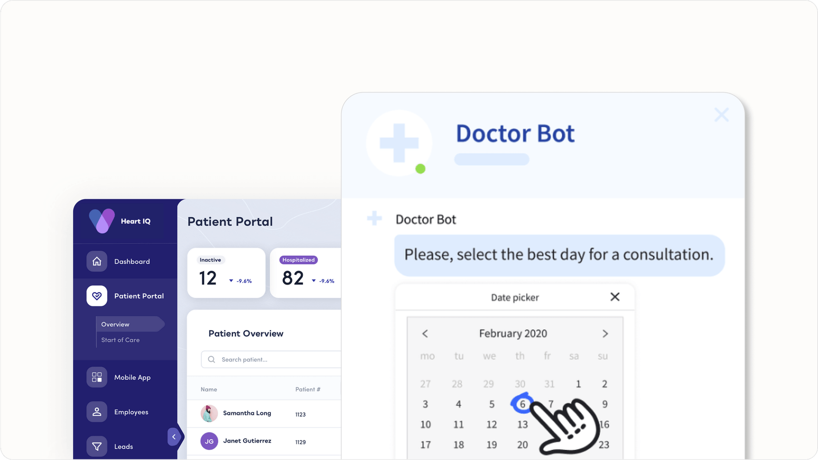 Um agente de IA para administração de saúde para agendamentos.