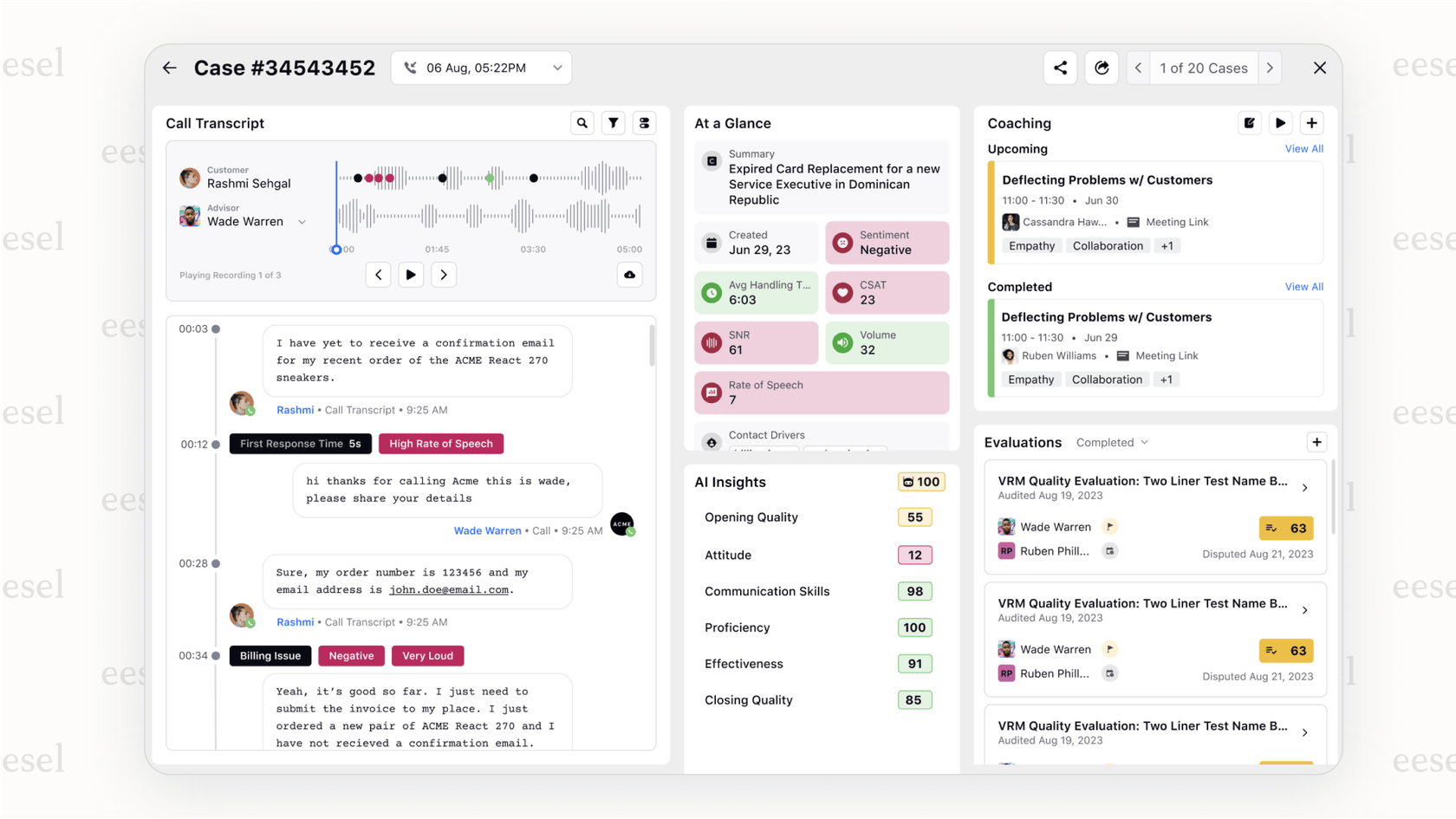 A screenshot of an analytics report from an AI CSAT tool that identifies "return policy confusion" as a primary driver of negative customer satisfaction.