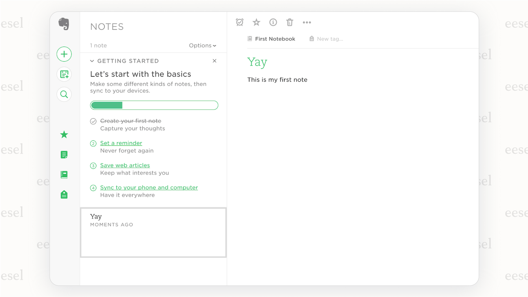 A screenshot of an onboarding checklist inside a software application, a key component of automated customer onboarding.