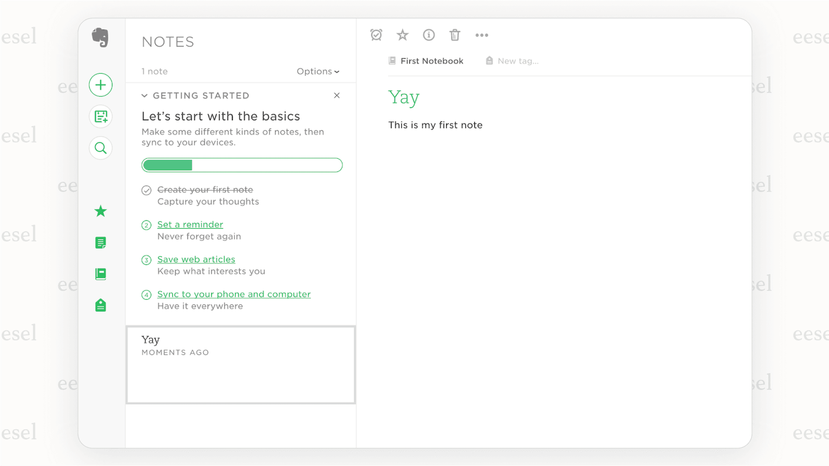 A screenshot of an onboarding checklist inside a software application, a key component of automated customer onboarding.