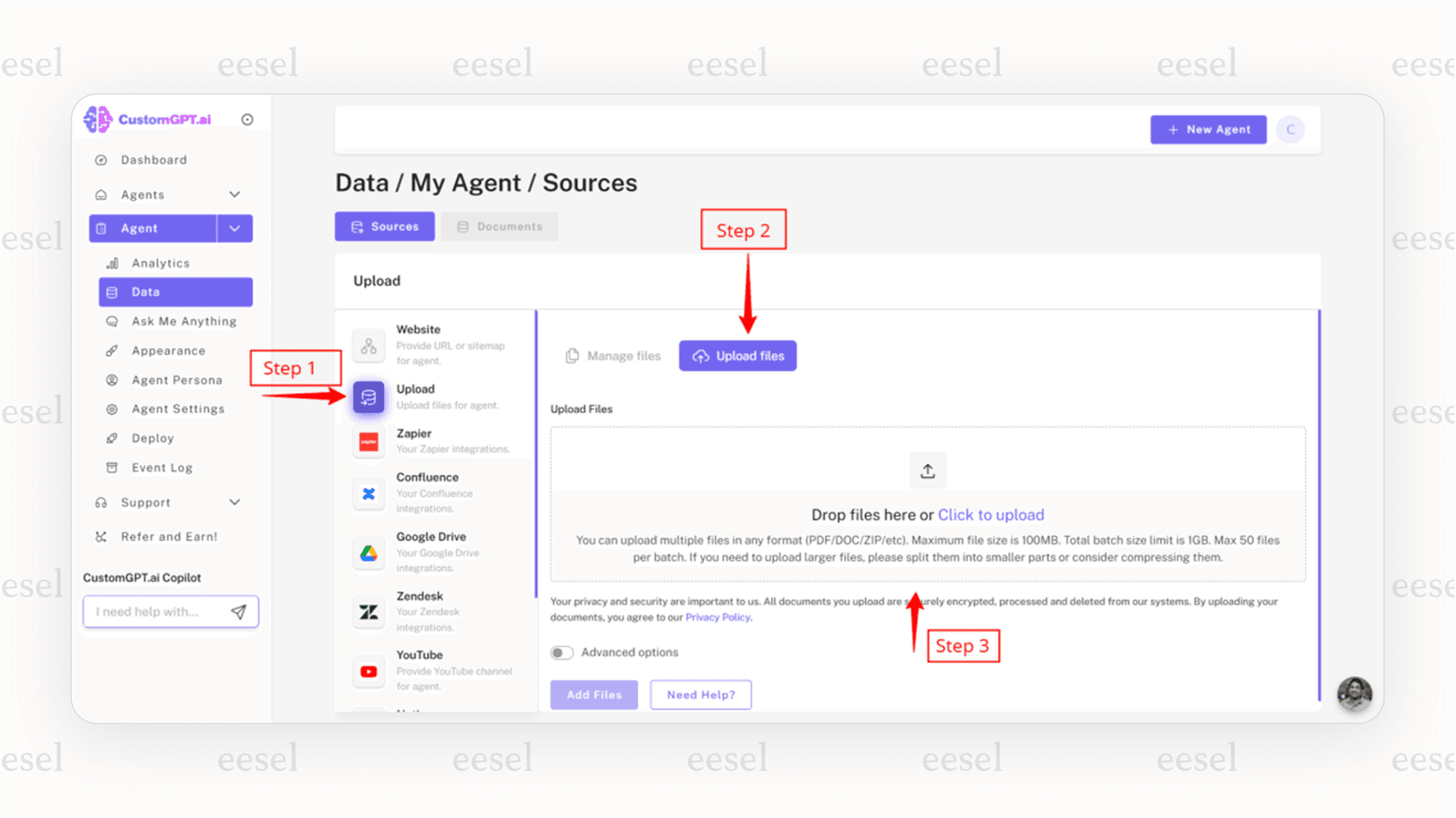 A view of theGPT.ai platform where a user is building a custom chatbot, a key feature for AI affiliate marketing promotions.
