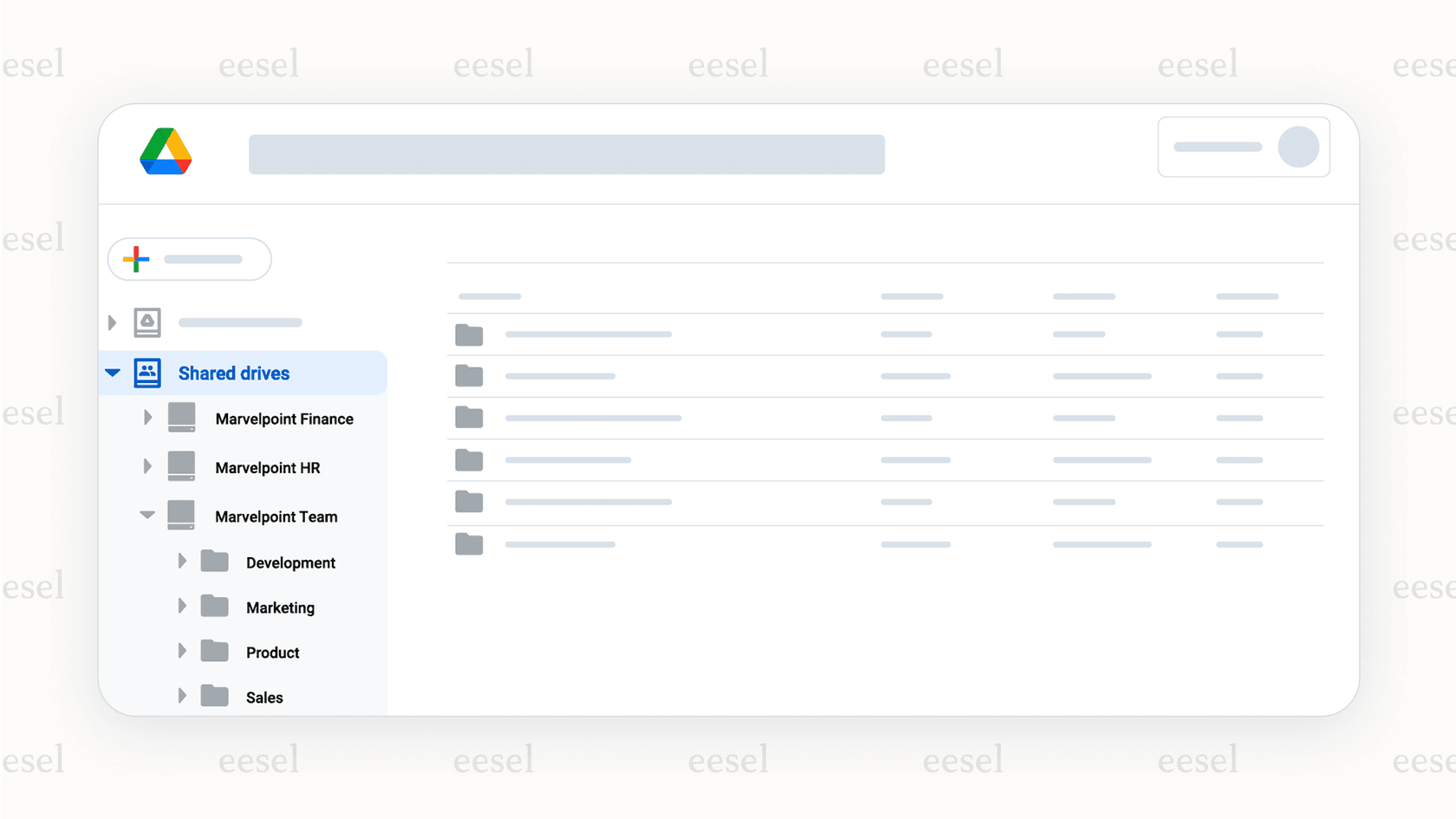 Screenshot of the Google Drive UI showing the location of Shared Drives, a critical feature in Google Workspace that affects Google Drive pricing decisions for teams.