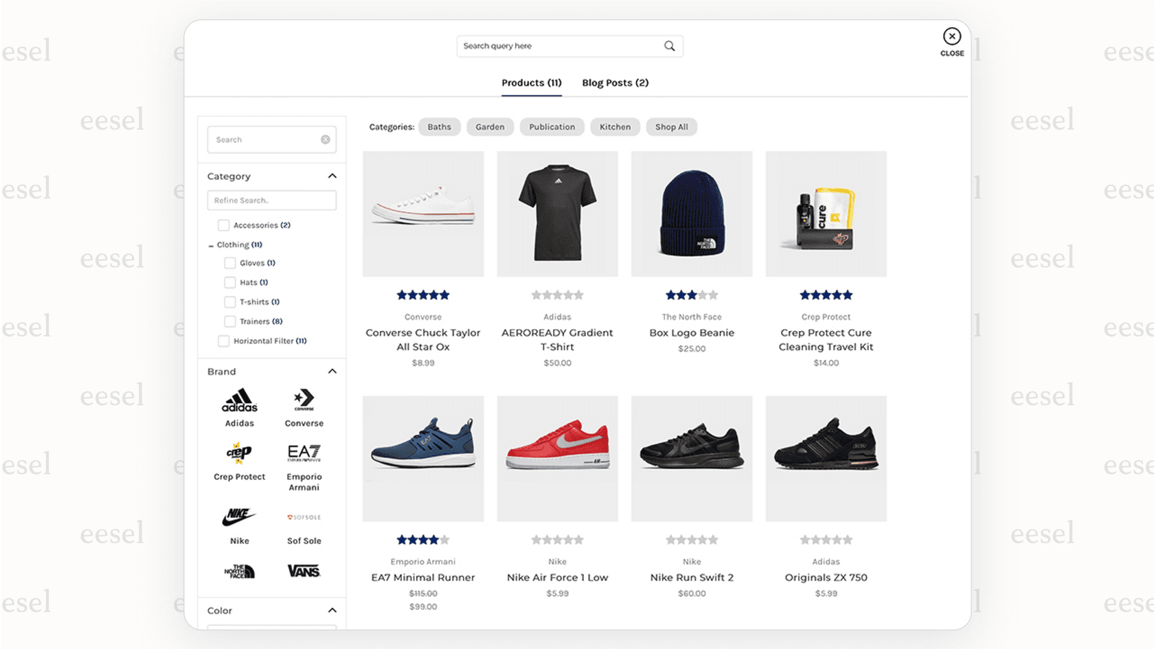 A screenshot of a BigCommerce store
