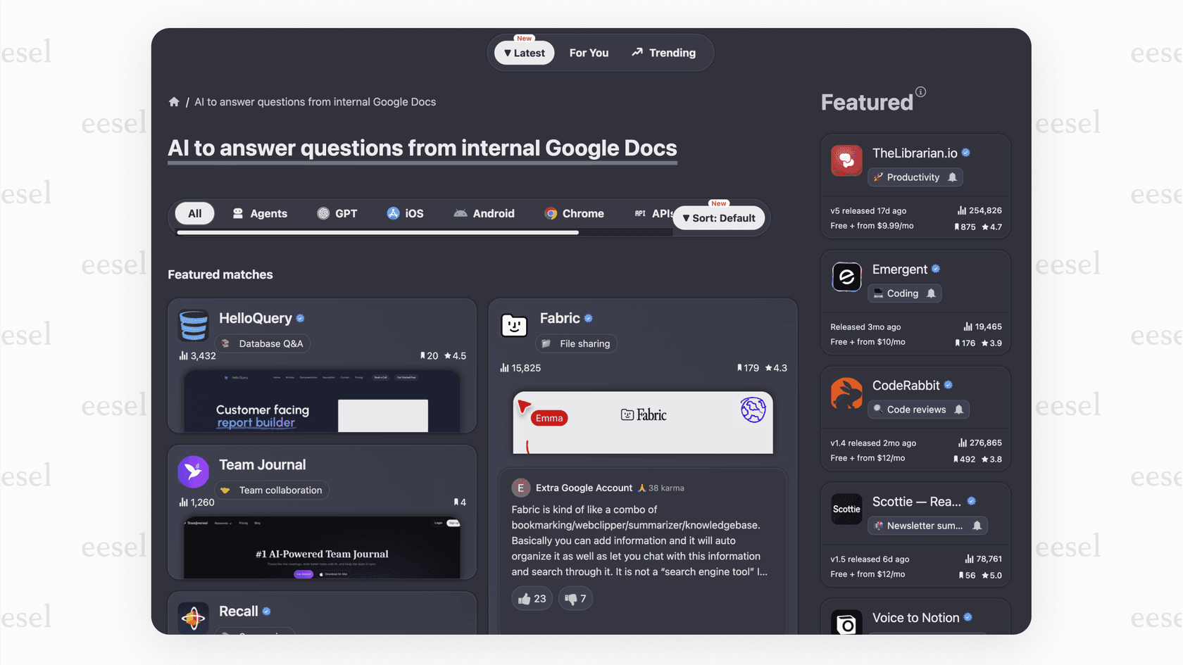 A specific search on an AI directory shows that there is an AI for that exact task.