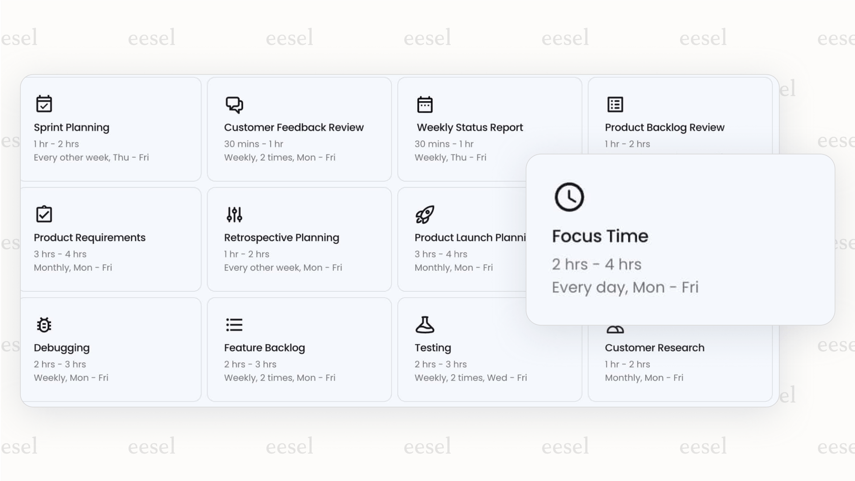 Reclaim.ai AI scheduling assistant protecting focus time and habits on a calendar.