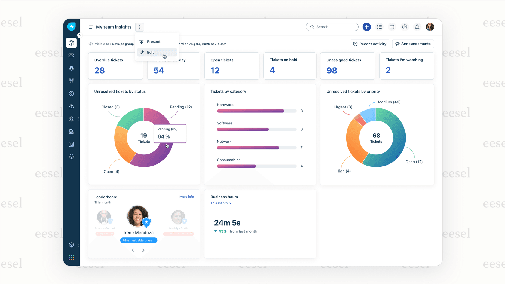 Freshservice interface, a leading Jira Service Management alternative known for its ease of use.