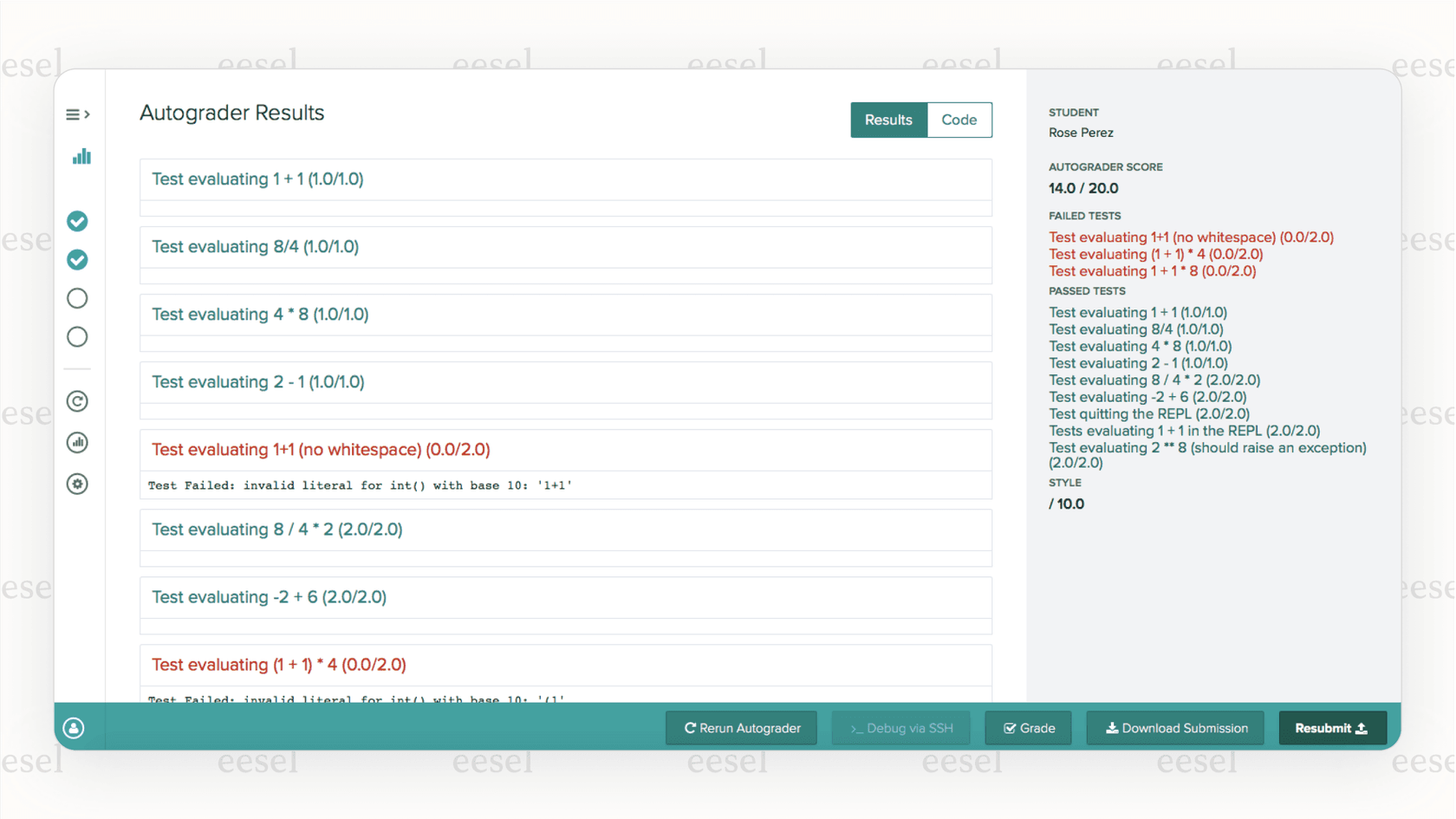 A screenshot of the Gradescope platform showing how AI for school can automate grading and save teachers time.