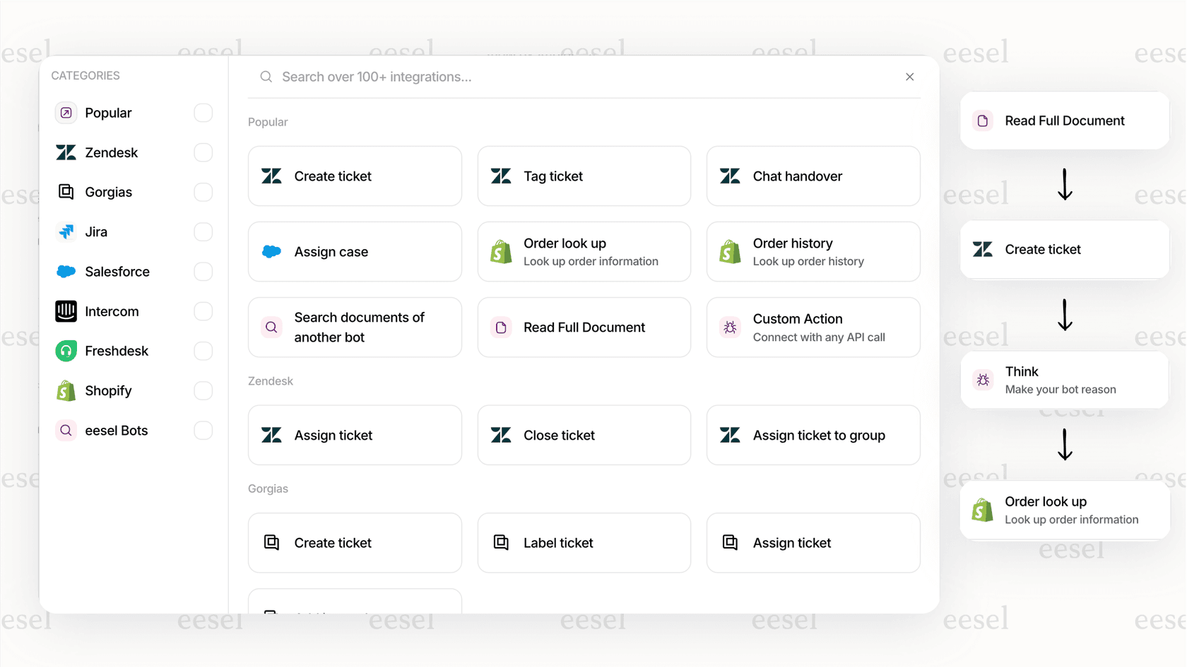 Configuring an automated action for a business digital assistant.