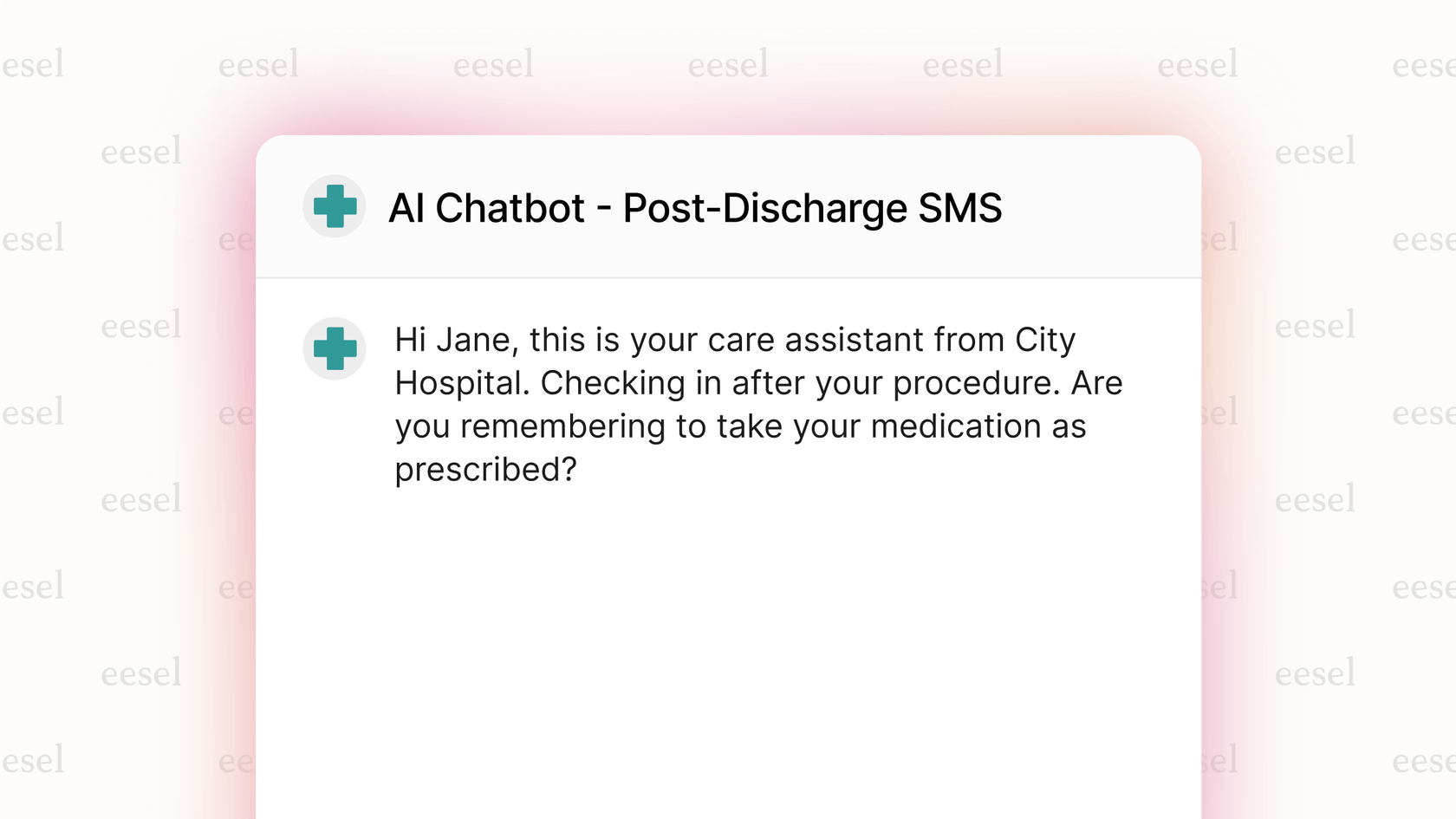 Un smartphone affichant un message texte d