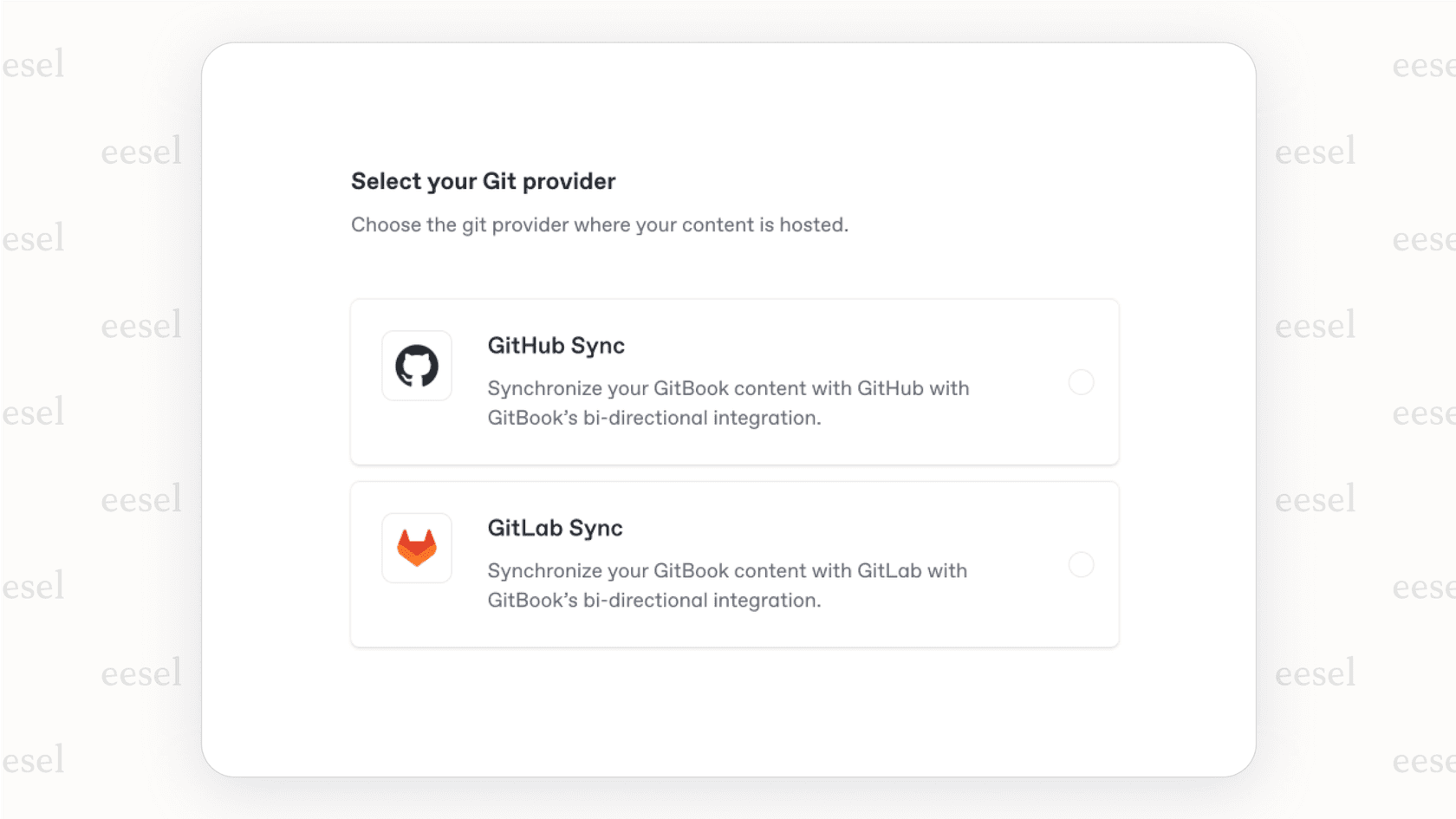 A screenshot of the GitBook settings interface showing the Git Sync configuration, a key part of understanding the full value of the GitBook pricing.