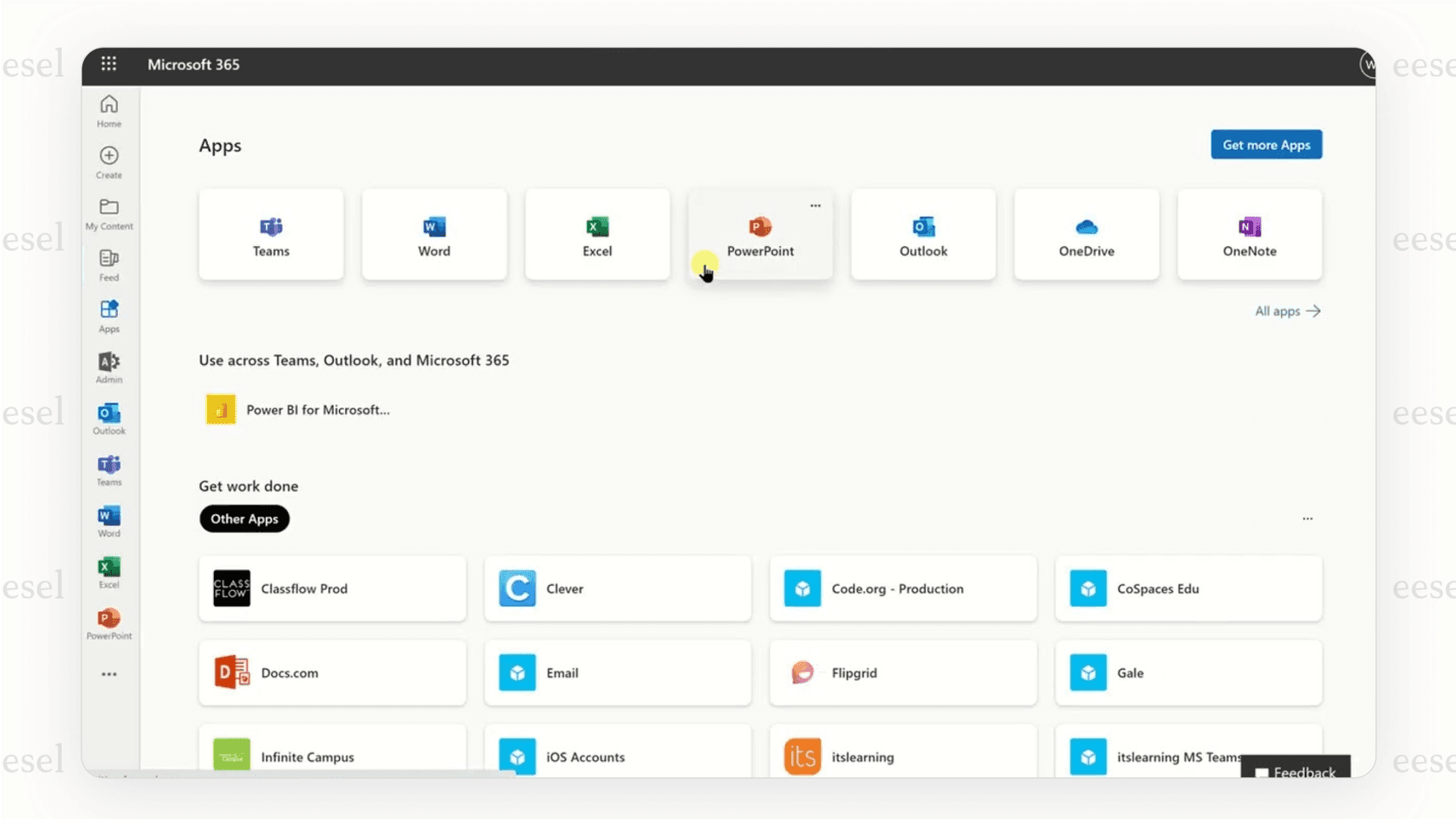 Screenshot of the Microsoft 365 app dashboard, showing the value included in bundled SharePoint pricing.