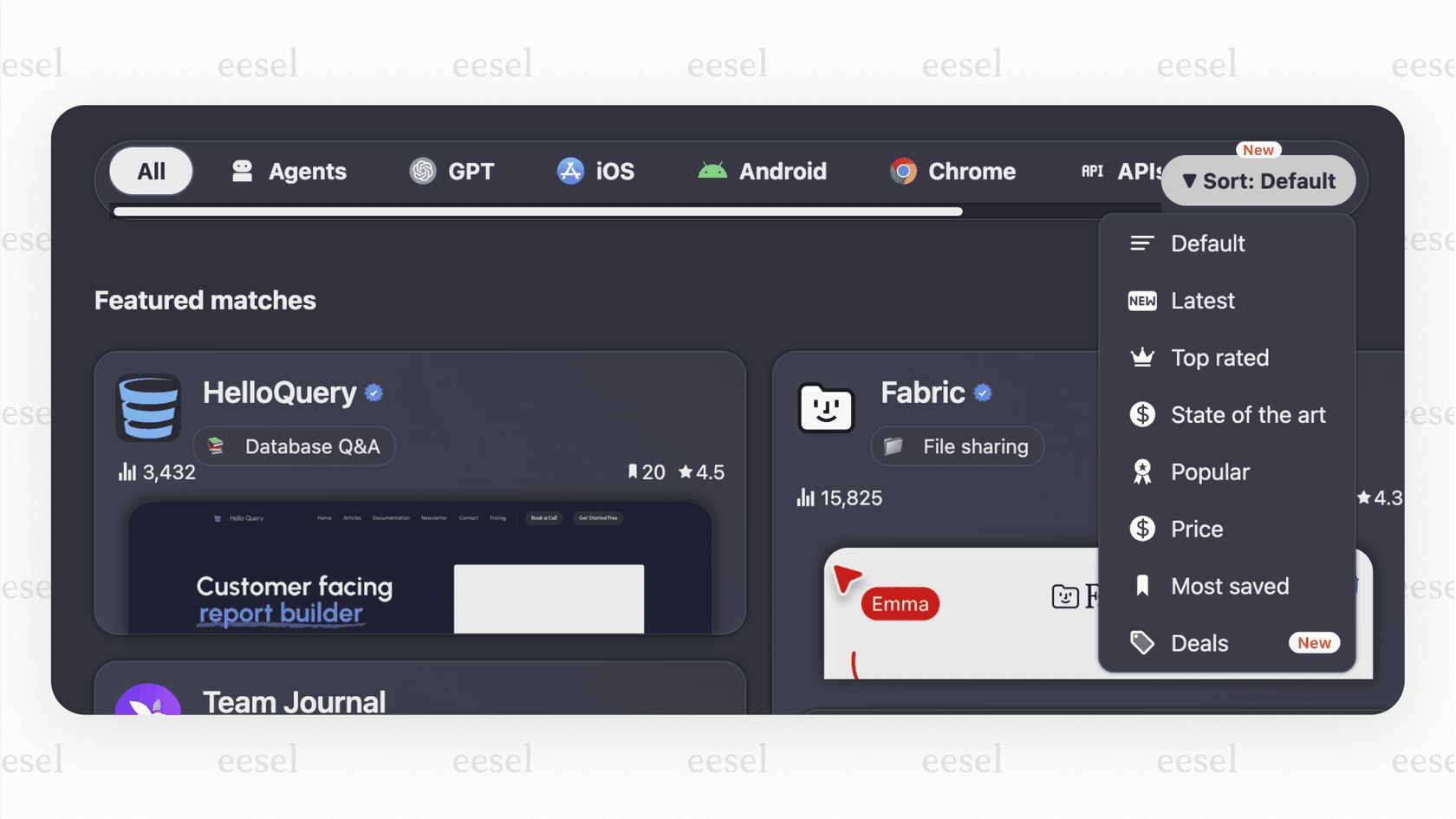 Using filters on an AI directory because there is an AI for that, but you need to find the right one.