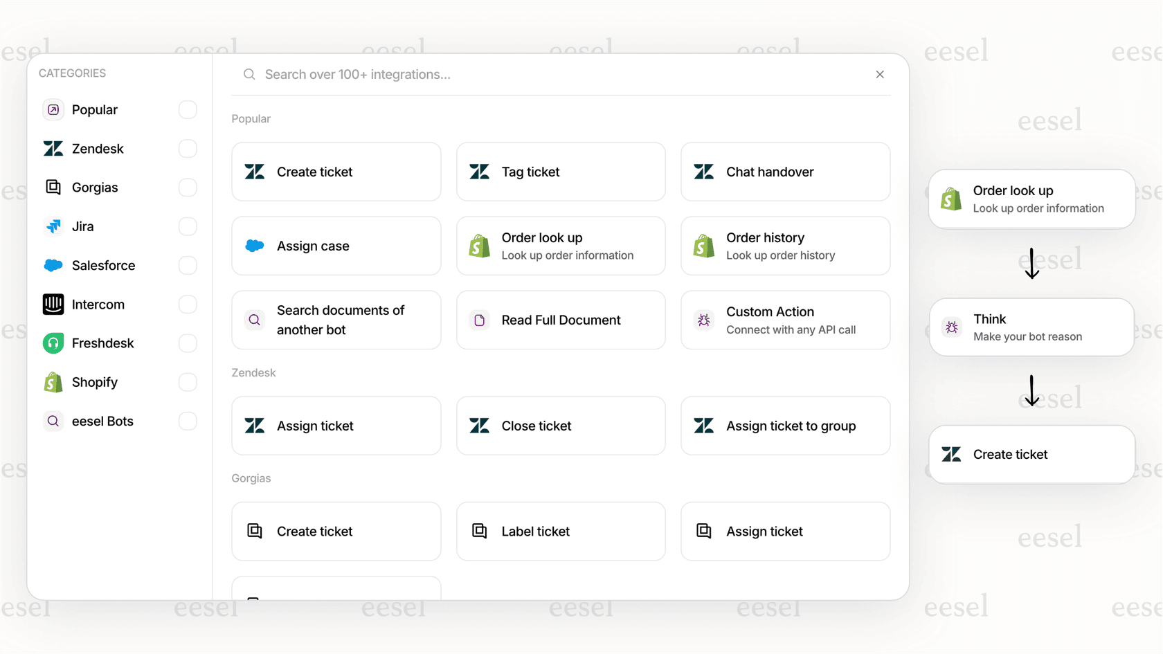 A screenshot of eesel AI