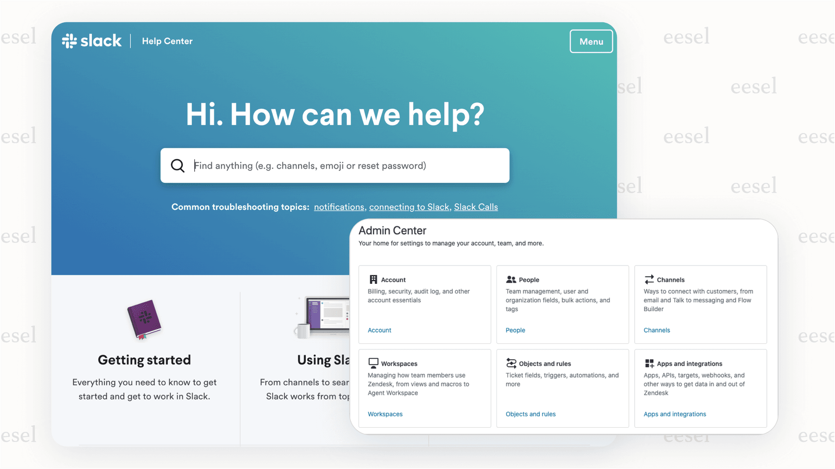 A screenshot of a public-facing help center created using Zendesk Guide, a top choice for the best knowledge management software for Zendesk users.