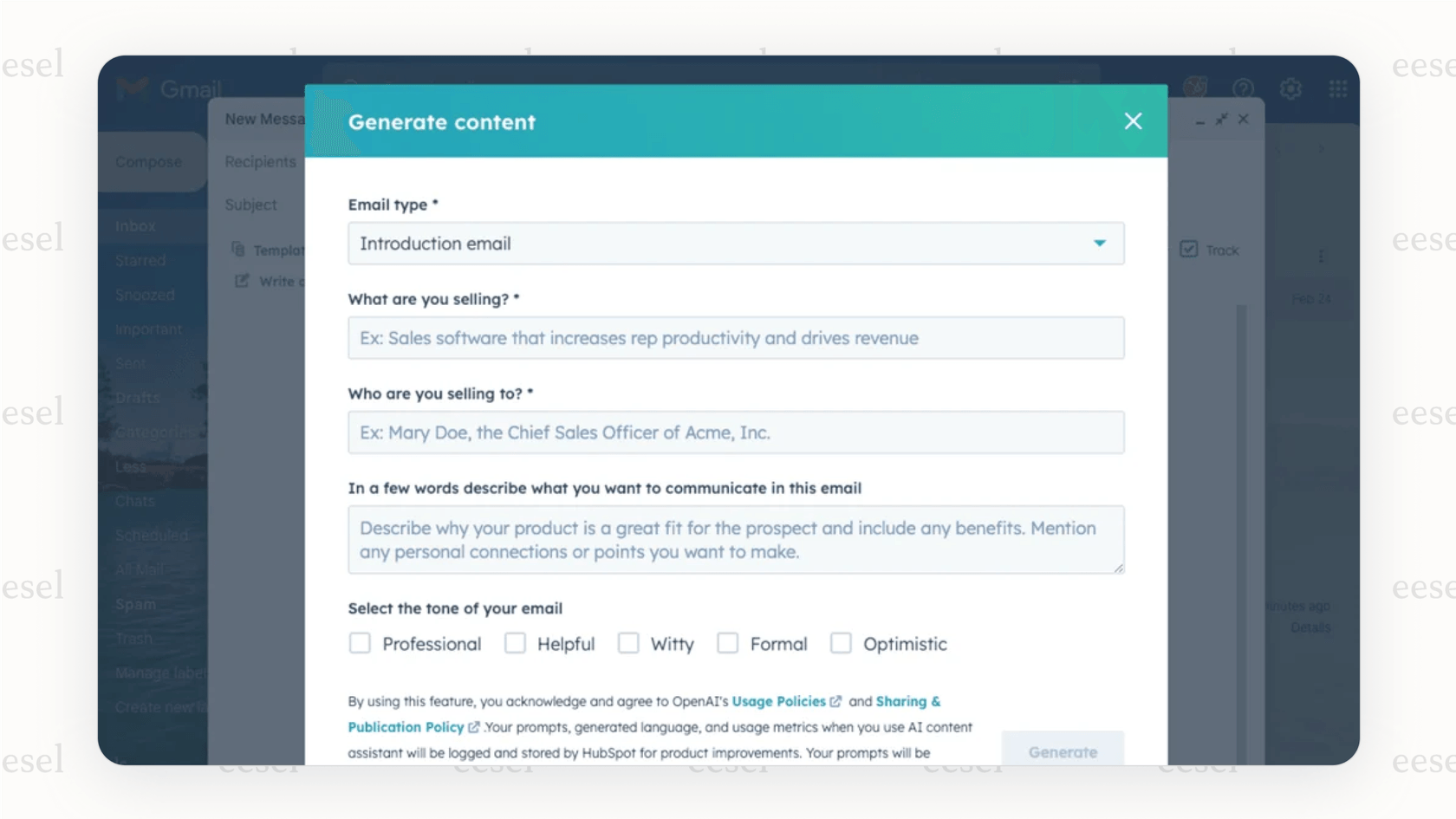 HubSpot AI features integrated into its CRM, a powerful set of AI tools for business sales teams.