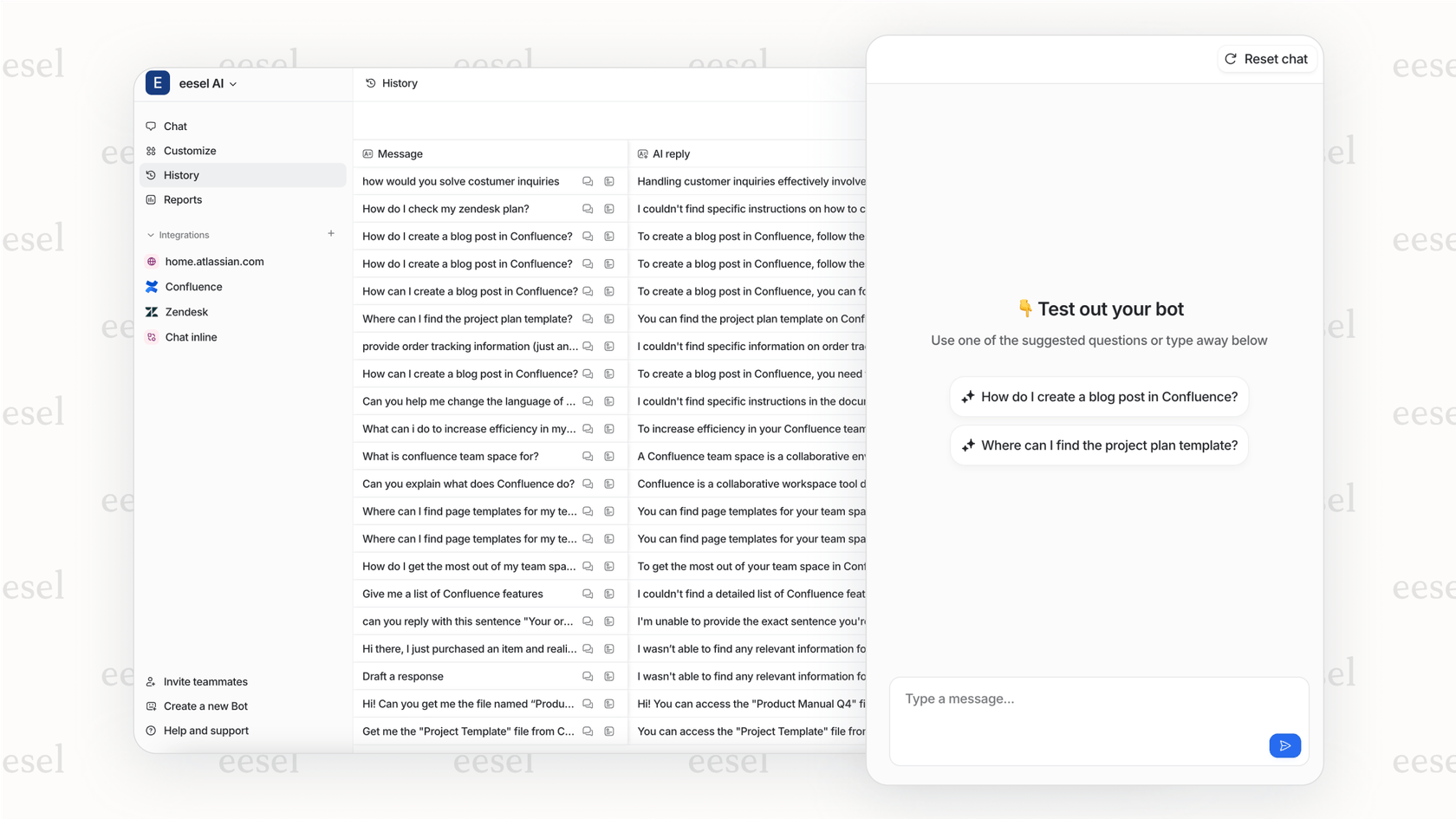 A screenshot of the eesel AI simulation report, highlighting a safety feature that provides accuracy metrics before deployment, a crucial point in the Gemini vs ChatGPT debate for enterprise use.