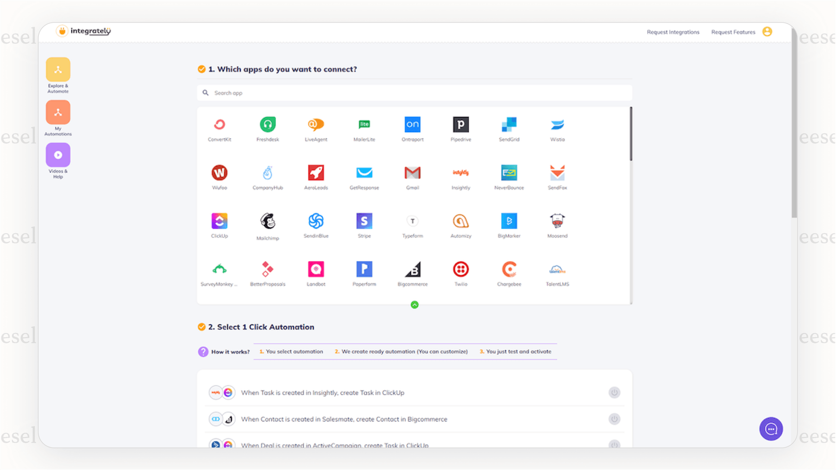 A screenshot of Integrately